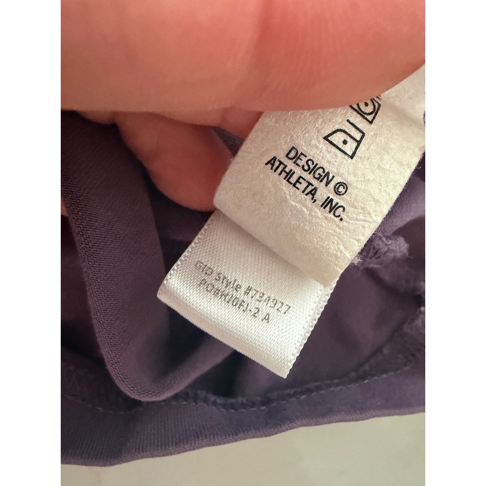 Athleta Womens Purple Organic Cotton Square Neck Sleeveless A-Line Dress Size M - Picture 4 of 8
